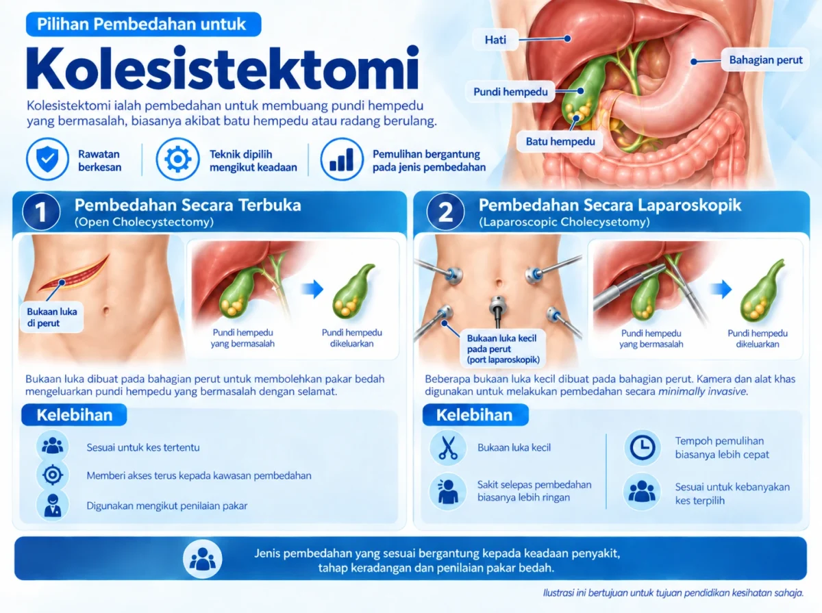 Infografik kolesistektomi.